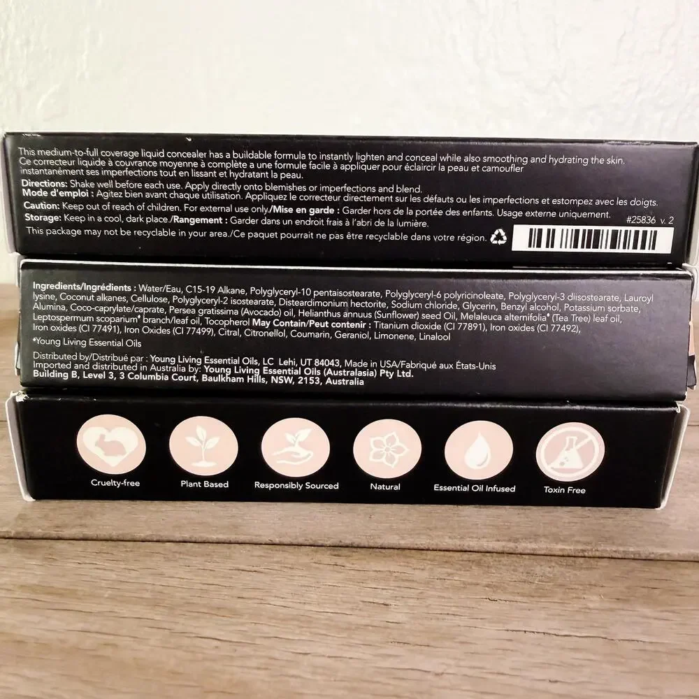 Savvy Minerals Young Living Clean Liquid Concealer Light 1 Makeup Lot of 3 NIB